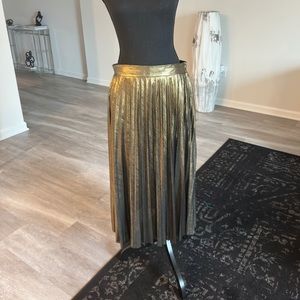 Pleated Gold Skirt